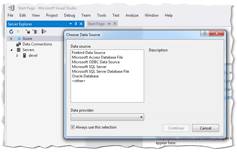 DDEX for Firebird in Visual Studio 2017